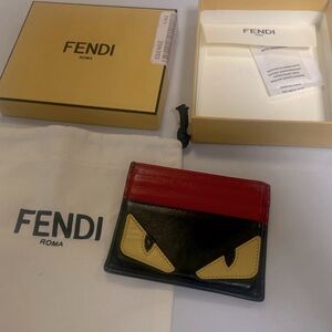 Fendi monster eyes card holder